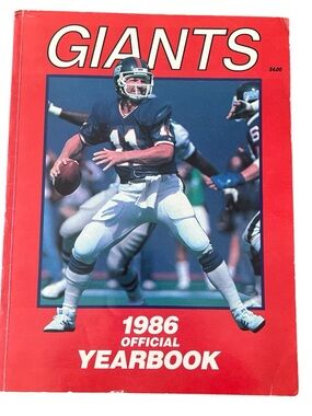 New York Giants 1986 Official Yearbook NFL Football Championship